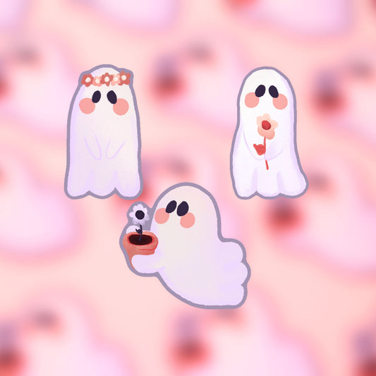 Flower Ghosts Sticker Pack