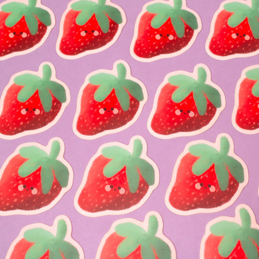 Cutie Strawberry Sticker