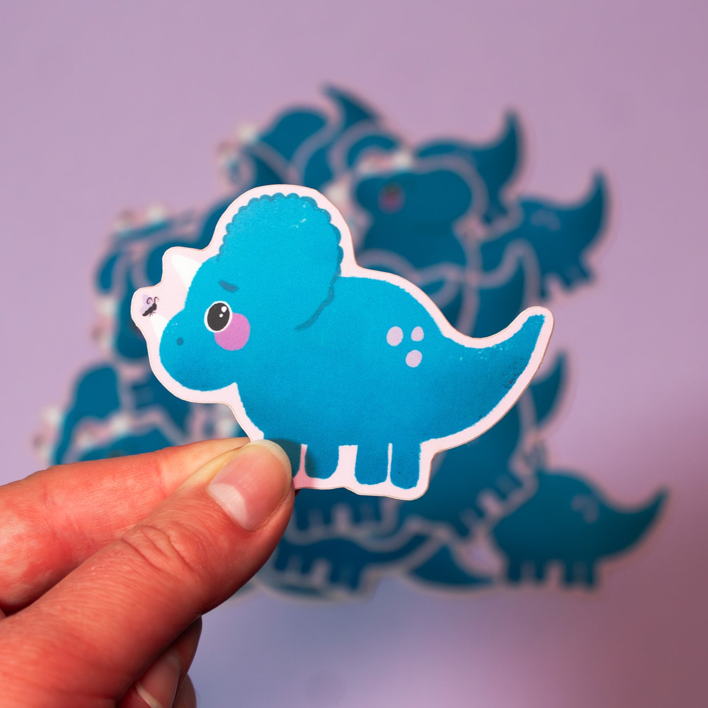 Butterfly Triceratops Sticker