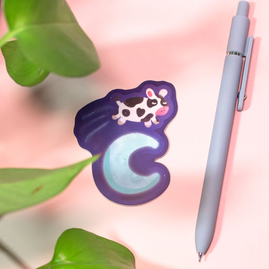 Over the Moon Sticker