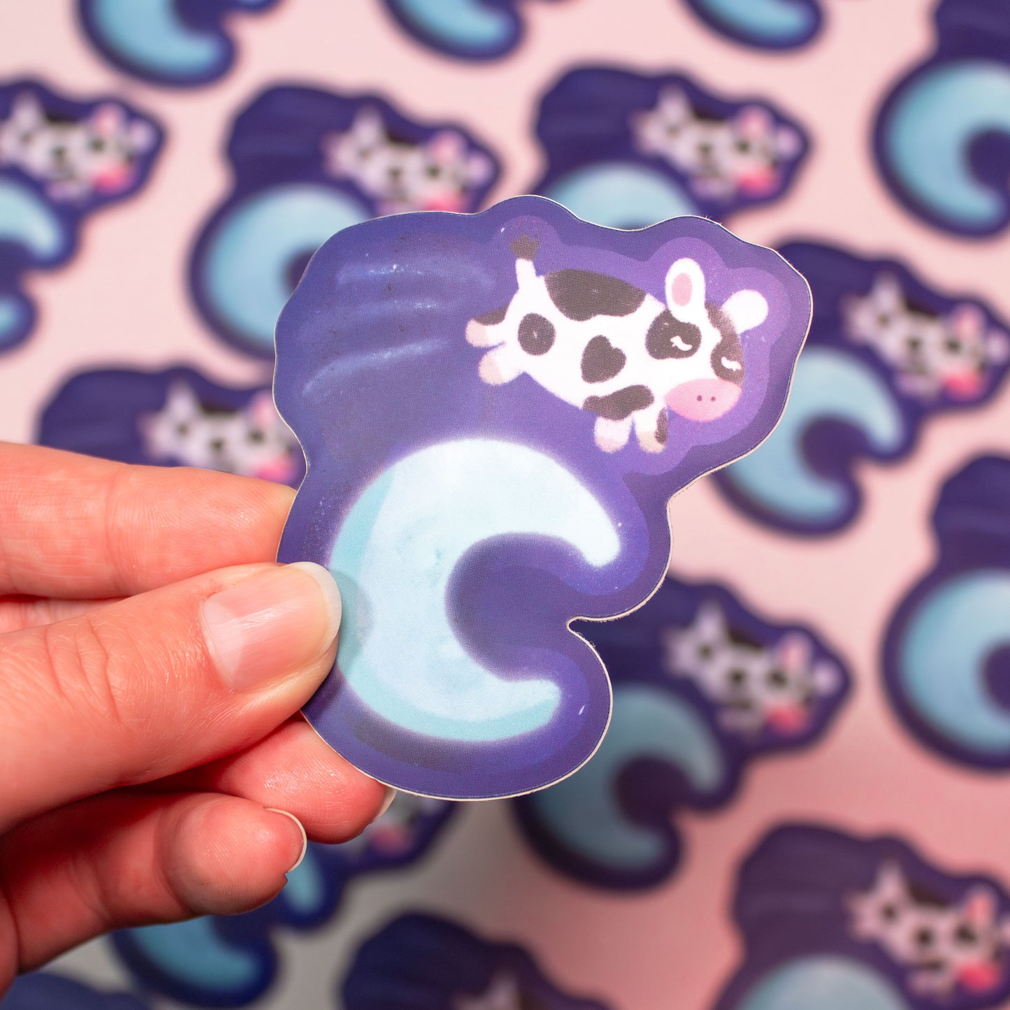 Over the Moon Sticker