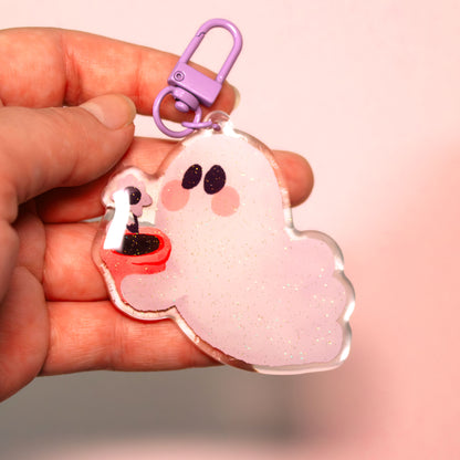 Flower Ghost Keychains