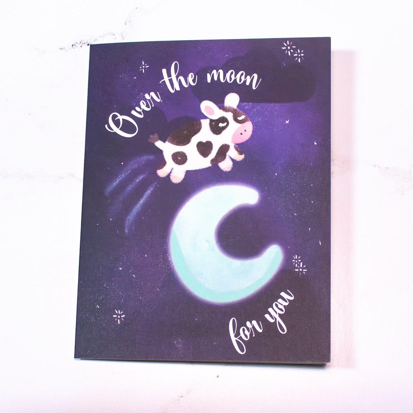 Over the Moon For You Greeting Card
