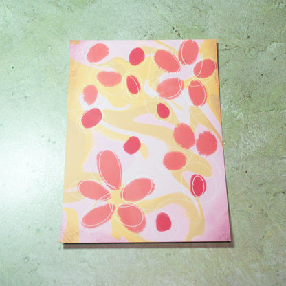 Pink Abstract Flowers Art Print