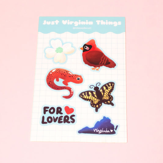 Just Virginia Things Sticker Sheet