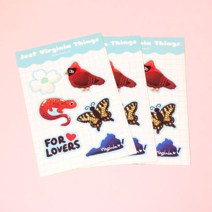 Just Virginia Things Sticker Sheet